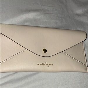Nanette Lepore Soft Cream Envelope Wristlet Clutch